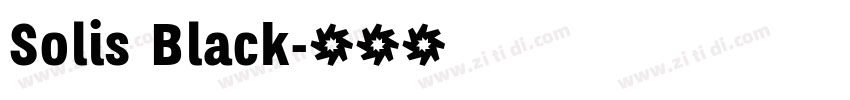 Solis Black字体转换